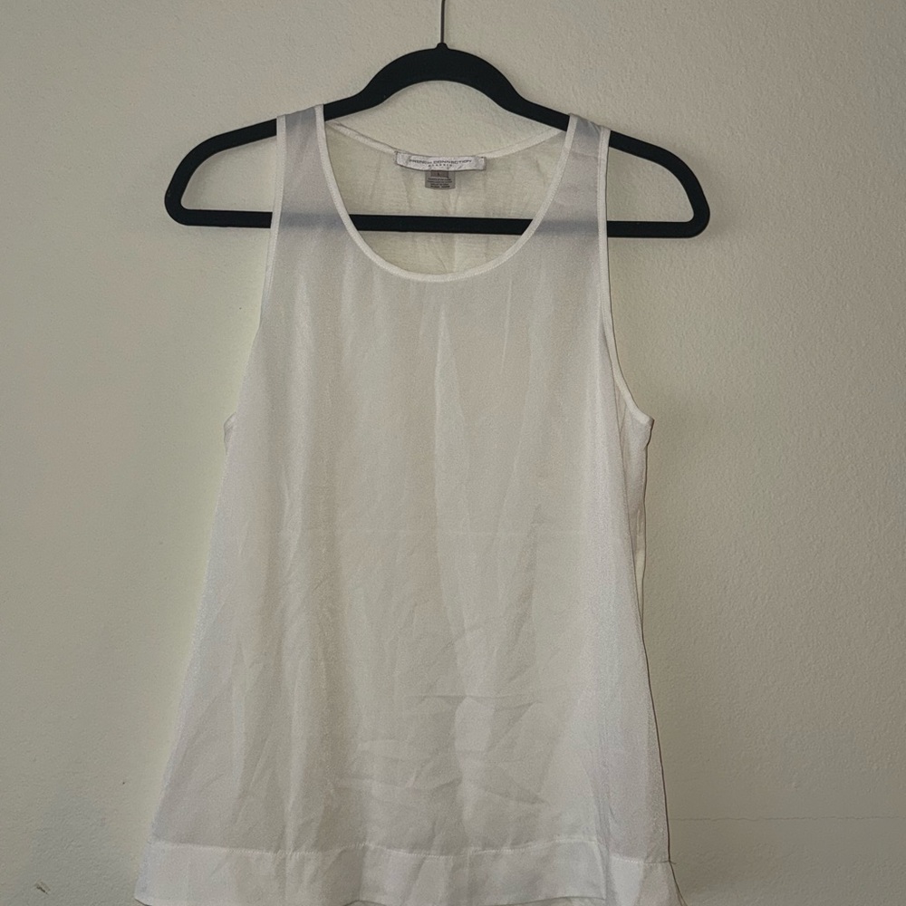 French Connection White Sleeveless Top